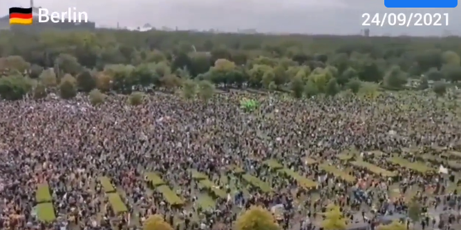 Large protests  across Germany. Sept. 24-25  2021